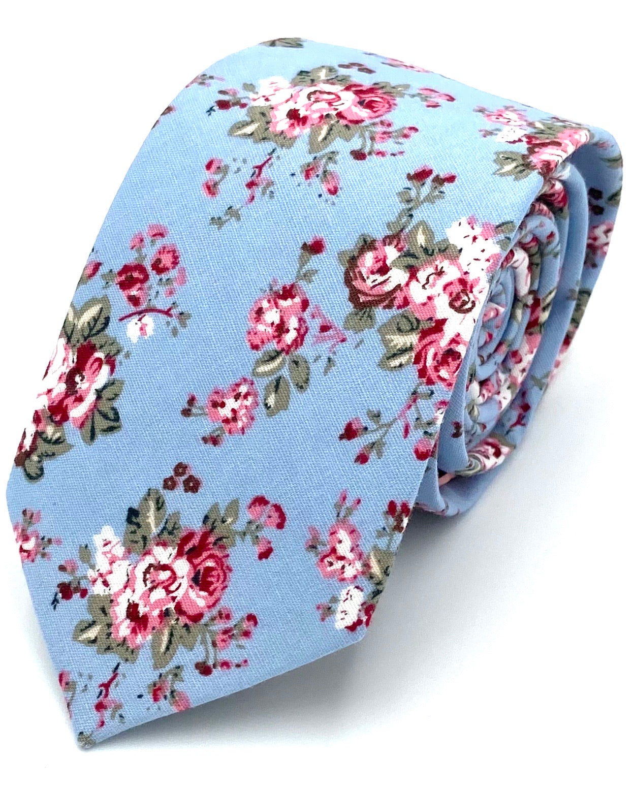 Light Blue Floral Tie | Ty's Tiess a Utah Tie Shop